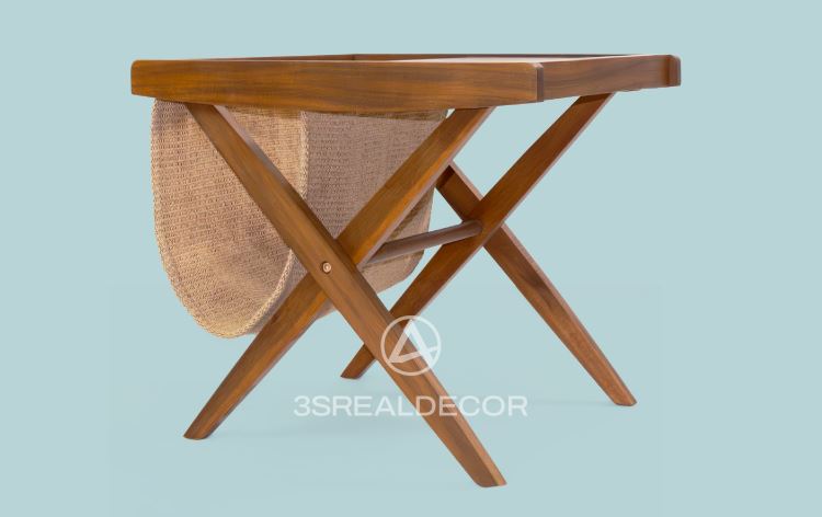 MAGAZINE RACK WITH FABRIC