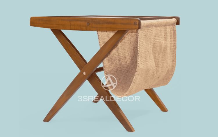MAGAZINE RACK WITH FABRIC