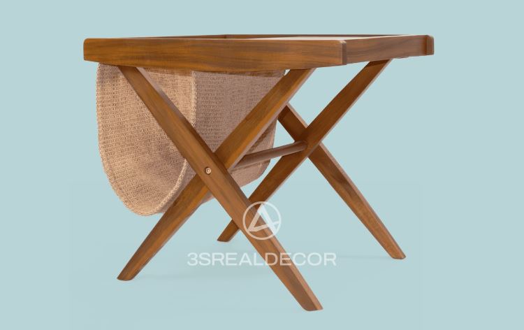 MAGAZINE RACK WITH FABRIC